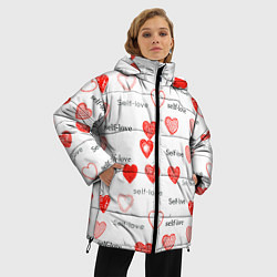 Куртка зимняя женская Self love, цвет: 3D-светло-серый — фото 2