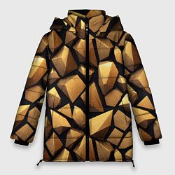 Куртка зимняя женская Каменные соты, цвет: 3D-светло-серый