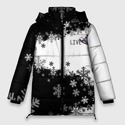 Женская зимняя куртка Сноуборд черно-белый