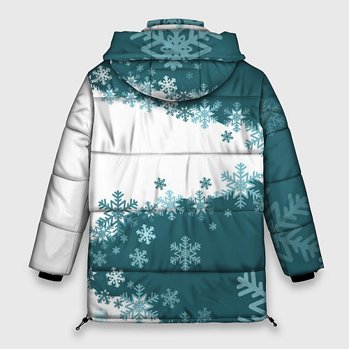 Женская зимняя куртка Сноуборд синева / 3D-Красный – фото 2