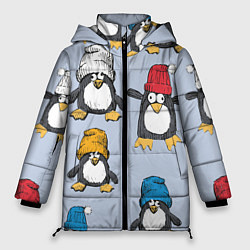 Женская зимняя куртка Смешные пингвины