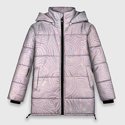 Куртка зимняя женская Голограмма в стиле Уильяма Морриса, цвет: 3D-красный