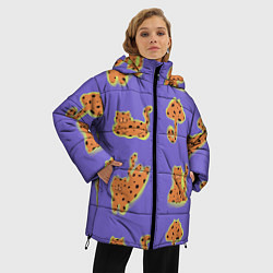 Куртка зимняя женская Принт с леопардами, цвет: 3D-черный — фото 2