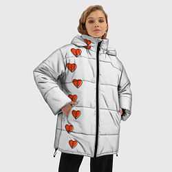 Куртка зимняя женская Дорожка разбитых сердец - светлый, цвет: 3D-светло-серый — фото 2