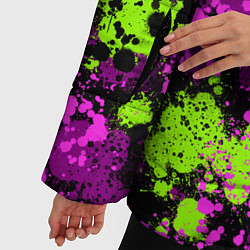 Куртка зимняя женская Брызги и кляксы, цвет: 3D-светло-серый — фото 2
