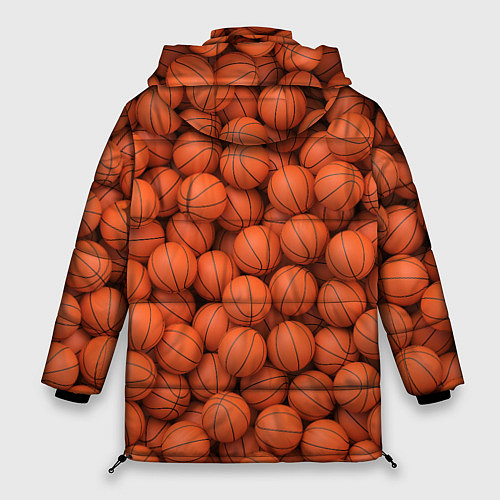 Женская зимняя куртка Баскетбольные мячи / 3D-Красный – фото 2