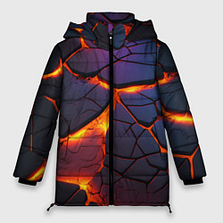 Куртка зимняя женская Неоновая лава - течение, цвет: 3D-черный