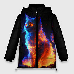 Куртка зимняя женская Огненная кошка, цвет: 3D-черный