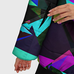 Куртка зимняя женская Shapes triangle geometry, цвет: 3D-черный — фото 2