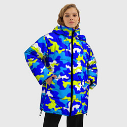 Куртка зимняя женская Камуфляж яркое лето, цвет: 3D-красный — фото 2