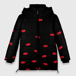 Куртка зимняя женская Поцелуи для любимого, цвет: 3D-красный
