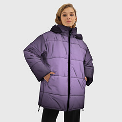 Куртка зимняя женская Сиреневый градиент, цвет: 3D-черный — фото 2