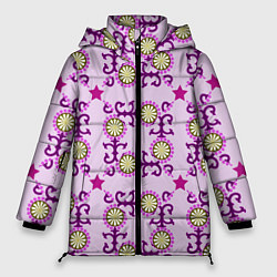 Куртка зимняя женская Звезда и орнамент, цвет: 3D-светло-серый