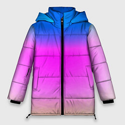 Куртка зимняя женская Неоновые краски космоса, цвет: 3D-черный