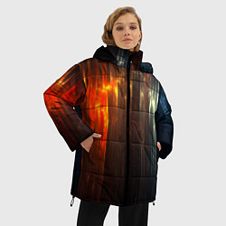 Куртка зимняя женская Космос сияние, цвет: 3D-красный — фото 2