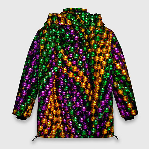 Женская зимняя куртка Разноцветные буссы / 3D-Красный – фото 2