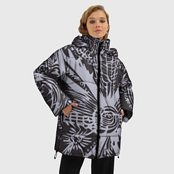 Куртка зимняя женская Графическая фантазия абстракт, цвет: 3D-черный — фото 2