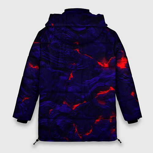 Женская зимняя куртка Абстракция -лава / 3D-Красный – фото 2