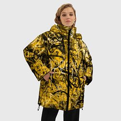 Куртка зимняя женская Желтый хаос, цвет: 3D-черный — фото 2