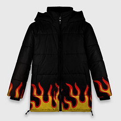 Куртка зимняя женская Горящее пламя, цвет: 3D-черный
