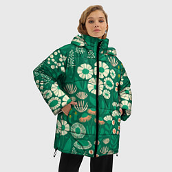 Куртка зимняя женская Поле цветов, цвет: 3D-черный — фото 2