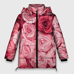 Женская зимняя куртка Чайная пыльная роза - нежно розовый цветок