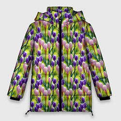 Женская зимняя куртка Весенние крокусы