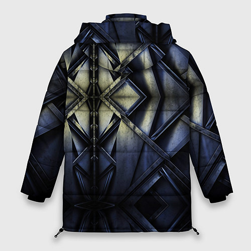 Женская зимняя куртка Металлический калейдоскоп / 3D-Светло-серый – фото 2