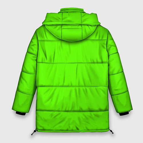 Женская зимняя куртка Кислотный зеленый / 3D-Светло-серый – фото 2