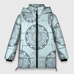 Куртка зимняя женская Круговой орнамент, цвет: 3D-красный