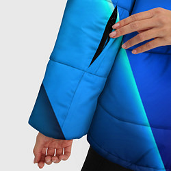 Куртка зимняя женская Радужные полосы текстура, цвет: 3D-светло-серый — фото 2