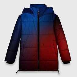 Куртка зимняя женская Красно синий градиент, цвет: 3D-черный