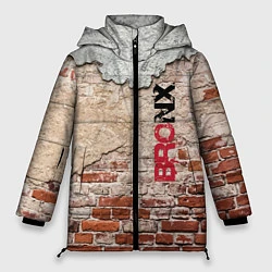 Куртка зимняя женская Старая кирпичная стена - Бронкс, цвет: 3D-черный