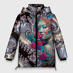 Женская зимняя куртка Japanese beauty - irezumi