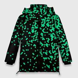 Куртка зимняя женская Авангардный пиксельный паттерн, цвет: 3D-черный
