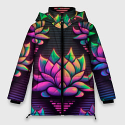 Куртка зимняя женская Неоновый лотос, цвет: 3D-красный