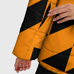 Куртка зимняя женская Абстракция abstractart, цвет: 3D-светло-серый — фото 2