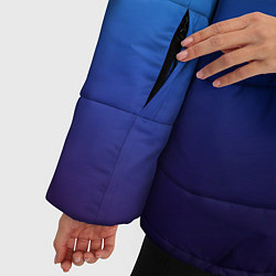 Куртка зимняя женская Blue gradient colors, цвет: 3D-черный — фото 2