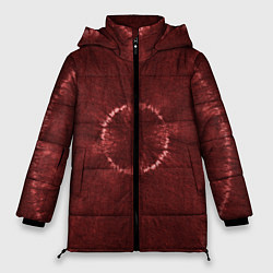 Женская зимняя куртка Красный круг тай-дай