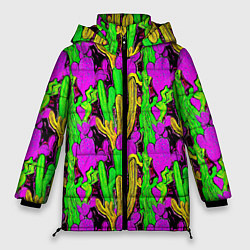 Женская зимняя куртка Абстрактные кактусы
