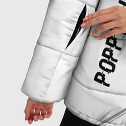Куртка зимняя женская Poppy Playtime glitch на светлом фоне: надпись, си, цвет: 3D-черный — фото 2