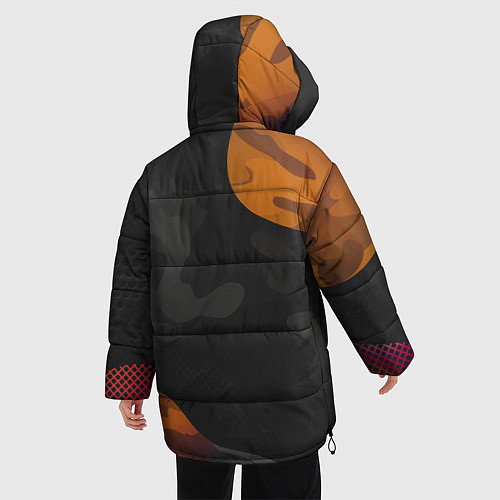 Женская зимняя куртка Необычный камуфляж / 3D-Черный – фото 4