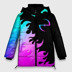 Куртка зимняя женская Evanescence неоновый огонь, цвет: 3D-черный