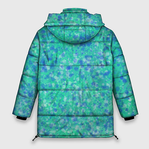 Женская зимняя куртка Зеленые микробы / 3D-Красный – фото 2