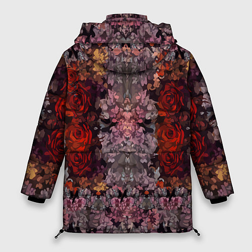 Женская зимняя куртка Розы и сирень / 3D-Красный – фото 2