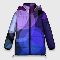 Куртка зимняя женская Цветные диски, цвет: 3D-черный