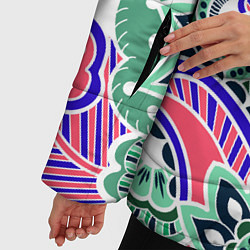 Куртка зимняя женская Модный растительный узор, цвет: 3D-светло-серый — фото 2