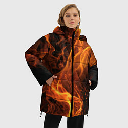 Куртка зимняя женская Пламя удачи, цвет: 3D-черный — фото 2