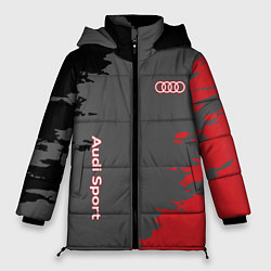 Куртка зимняя женская Audi sport grunge, цвет: 3D-черный