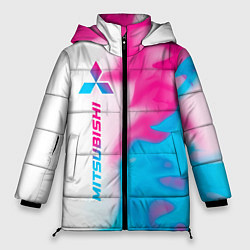 Женская зимняя куртка Mitsubishi neon gradient style: по-вертикали